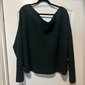 Green Off the Shoulder Sweater